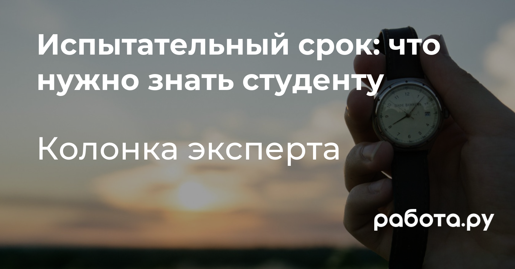 Испытательный срок: что нужно знать студенту — полезные статьи и советы на  медиа «Просто работа», Работа.ру.